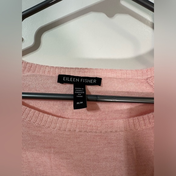 Eileen fisher lightweight pink high low sweater super soft lyocell cotton silk - Picture 5 of 9
